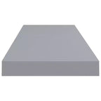 Étagère murale nid d'abeille grise MDF, métal 80 x 23,5 x 3,8 cm