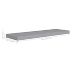 Étagère murale nid d'abeille grise MDF, métal 80 x 23,5 x 3,8 cm