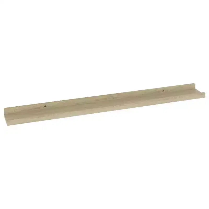 Lot de 4 étagères murales en MDF coloris chêne Sonoma 80 x 9 x 3 cm