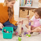 Meuble de rangement mobile à 10 casiers et 10 bacs frontaux inclinés, 5x2, mobilier pour enfants