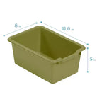 Meuble de rangement mobile à 10 casiers et 10 bacs frontaux inclinés, 5x2, mobilier pour enfants