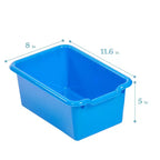 Meuble de rangement mobile à 10 casiers et 10 bacs frontaux inclinés, 5x2, mobilier pour enfants