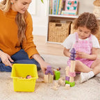Meuble de rangement mobile à 10 casiers et 10 bacs frontaux inclinés, 5x2, mobilier pour enfants