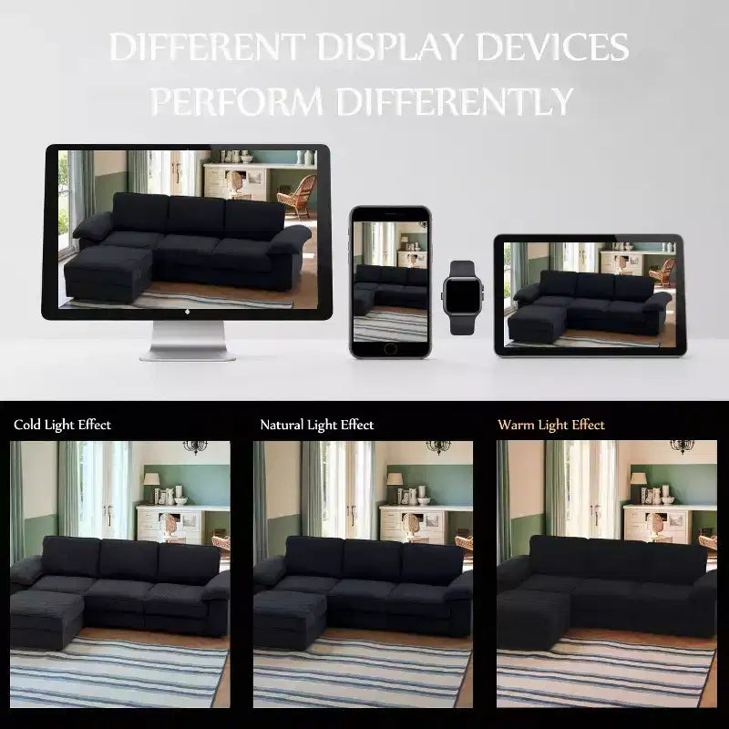 Canapé d'angle modulable moderne 4 places en velours Cleo 105,5''