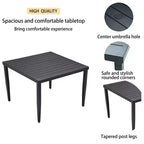 Table carrée en aluminium léger pour pelouse, jardin,