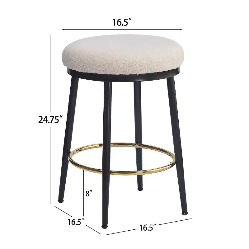 24,75 tabourets de bar modernes à hauteur de comptoir avec coussin éponge, lot de 2/4, tabourets de comptoir modernes, chaise d'appoint pour cuisine, salle à manger