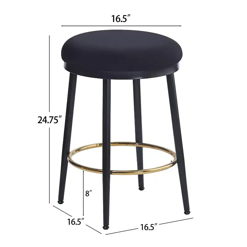 24,75 tabourets de bar modernes à hauteur de comptoir avec coussin éponge, lot de 2/4, tabourets de comptoir modernes, chaise d'appoint pour cuisine, salle à manger