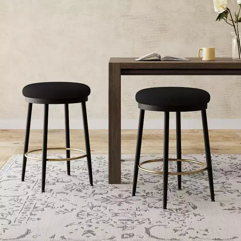 24,75 tabourets de bar modernes à hauteur de comptoir avec coussin éponge, lot de 2/4, tabourets de comptoir modernes, chaise d'appoint pour cuisine, salle à manger