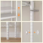 Organisateur réglable 28 au-dessus laveuse-sécheuse, étagère de rangement à 5 niveaux pour buanderie, double étagères en bois, unité d'étagères peu encombrante pour salle de bain, buanderie